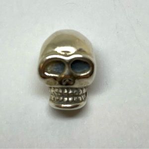 Reflections Sterling Silver smiling skull bead charm